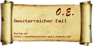 Oeszterreicher Emil névjegykártya